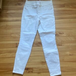 White Spanx jeans